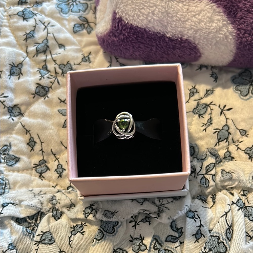 August Peridot Eternity Charm